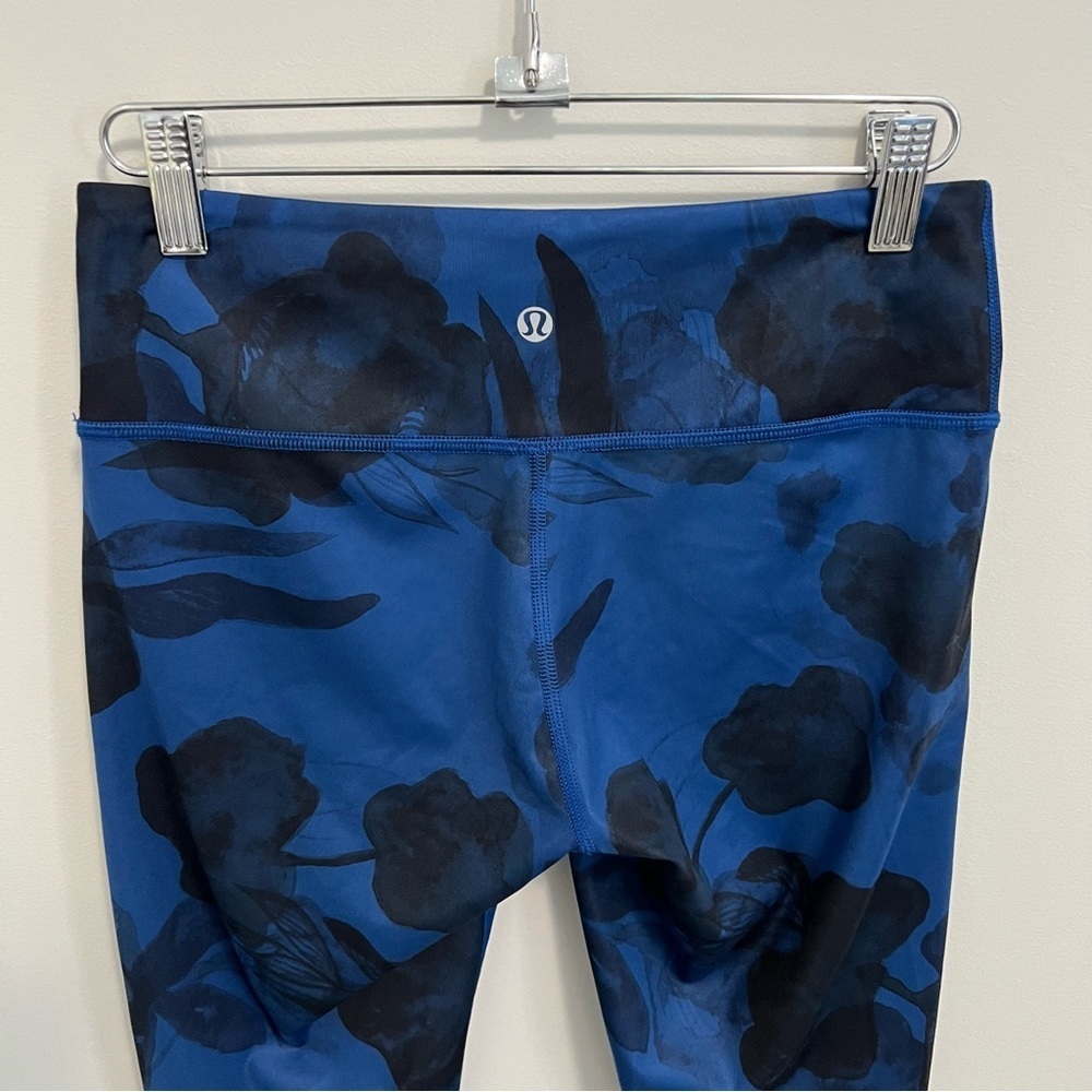 Lululemon Wunder Under Crop II  Full On Luxtreme Jumbo Inky Floral Black Inkwell - Picture 9 of 11
